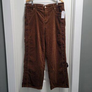 Time And Tru Women’s Size 14 Corduroy High Rise Wide Leg Pants 30" Inseam Brown